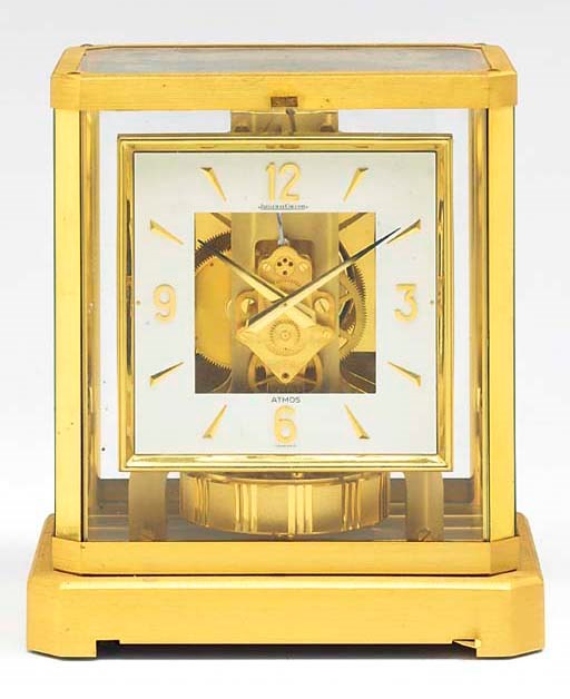 A Swiss brass Atmos timepiece, 1970s