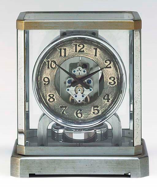 A Swiss chrome-plated Atmos timepiece, 1940s