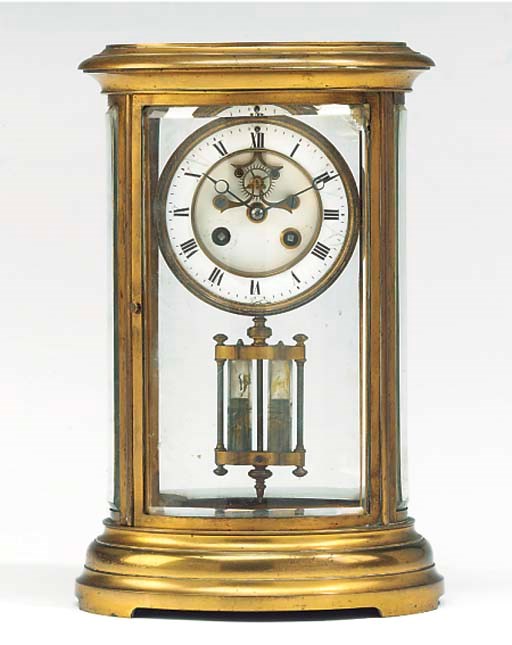 A French gilt-brass striking four-glass mantel clock, circa 1890