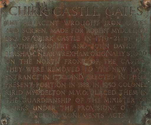 A BRASS PLAQUE