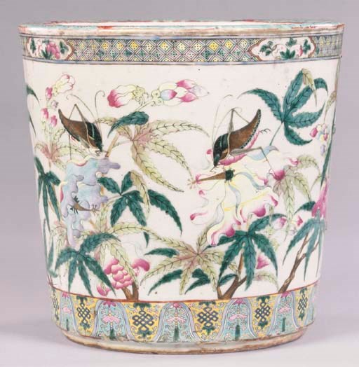 A CANTONESE FLARED STRAIGHT-SIDED JARDINIERE