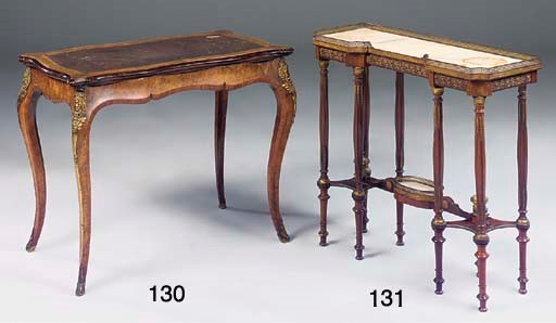 A Victorian ormolu mounted walnut and tulipwood crossbanded card table