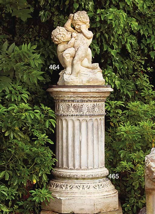 AN ENGLISH TERRACOTTA PEDESTAL