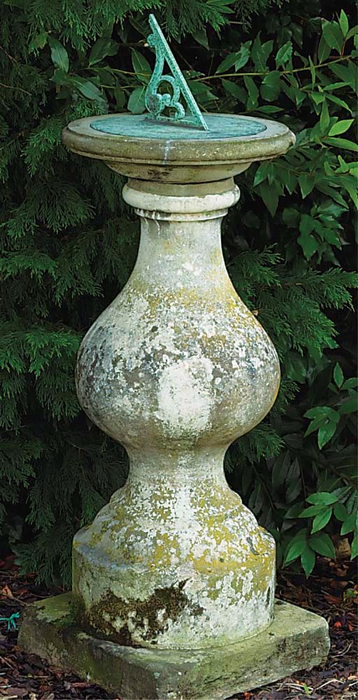 AN ENGLISH PORTLAND STONE SUNDIAL PEDESTAL