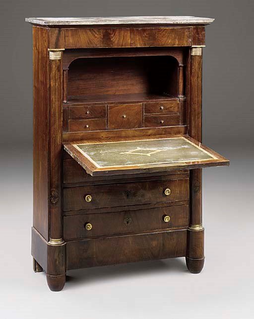 A FRENCH EMPIRE MAHOGANY ESCRITOIRE