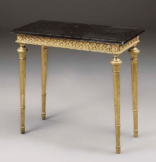 A SWEDISH GILTWOOD CENTRE TABLE
