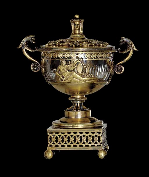 A FRENCH SILVER-GILT COVERED BOWL