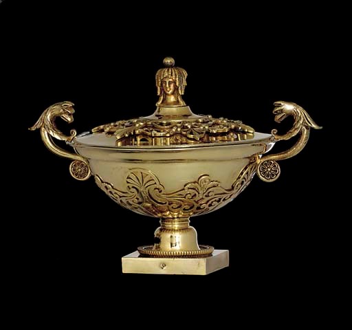 A FRENCH SILVER-GILT COVERED BOWL