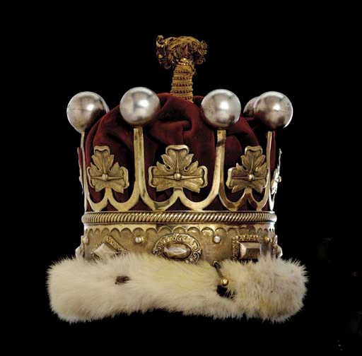 AN EDWARD VII PARCEL-GILT SILVER EARL'S CORONET
