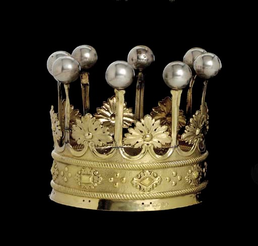 A WILLIAM IV PARCEL-GILT SILVER COUNTESS'S CORONET