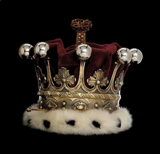 A GEORGE V PARCEL-GILT SILVER EARL'S CORONET