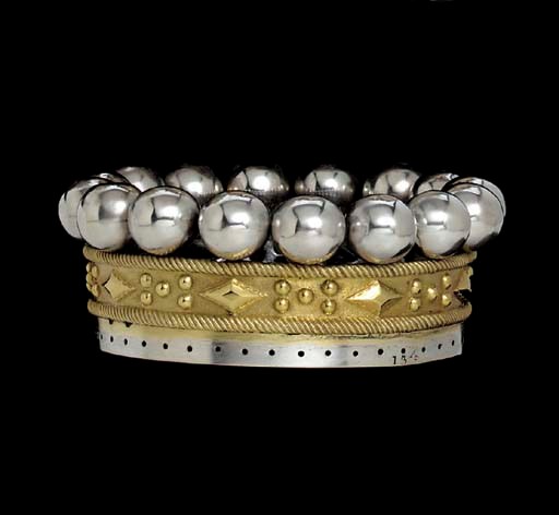 A VICTORIAN PARCEL-GILT SILVER VISCOUNT'S CORONET