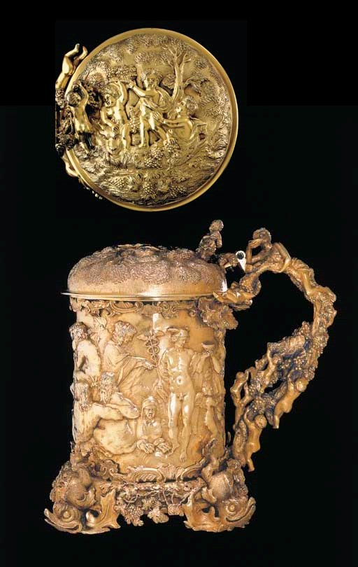 A REGENCY SILVER-GILT TANKARD