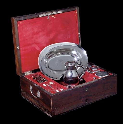 A GEORGE III ROYAL SILVER NECESSAIRE DE VOYAGE**