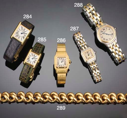 A silver gilt "Tank" wristwatch, Must de Cartier
