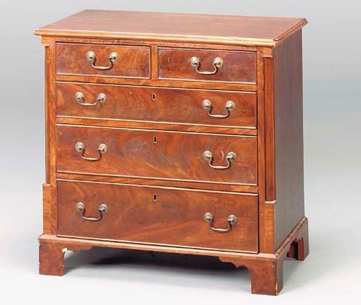 A GEORGE III STYLE MAHOGANY BACHELOR'S CHEST