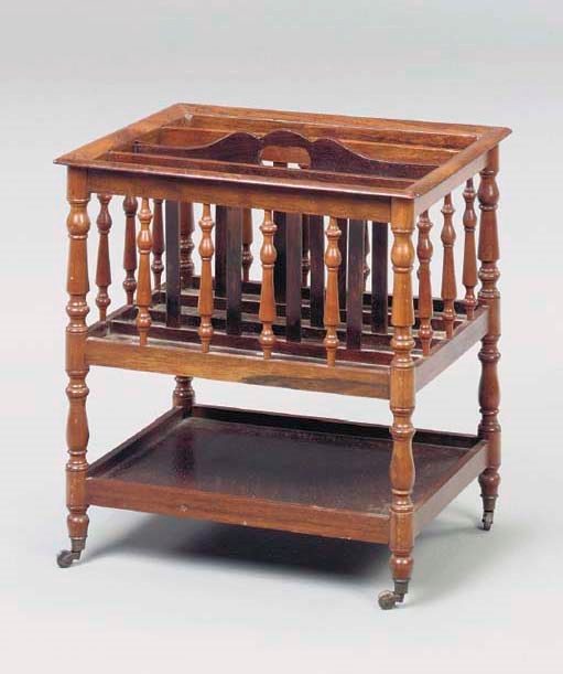 A VICTORIAN MAHOGANY CANTERBURY,