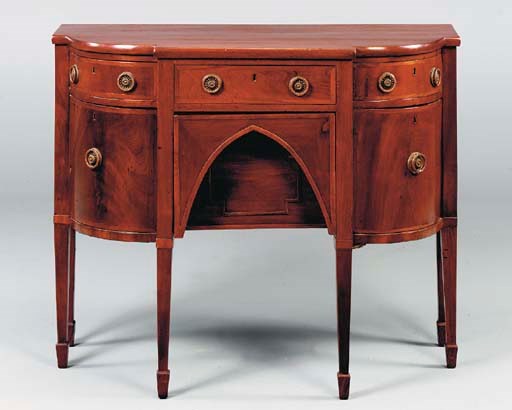 A REGENCY MAHOGANY SIDEBOARD,