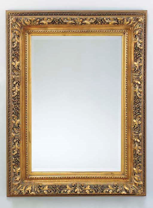 A BAROQUE STYLE GILTWOOD MIRROR