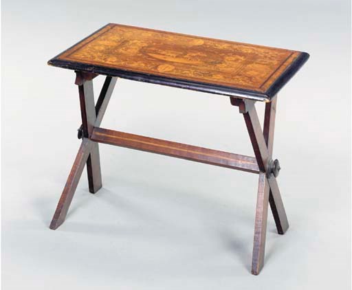 A CONTINENTAL INLAID FRUITWOOD LOW TABLE,