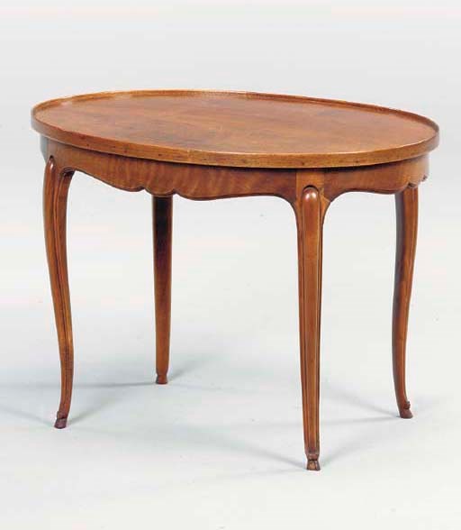 A LOUIS XV STYLE WALNUT LOW TABLE