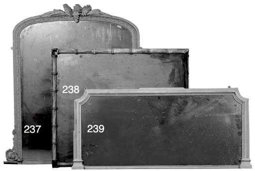 A LATE REGENCY WHITE-PAINTED OVERMANTEL MIRROR