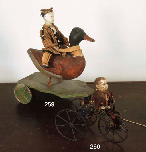 AN AMERICAN STEVENS & BROWN CLOCKWORK CYCLIST