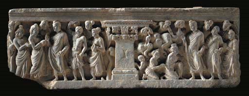 A Large Gray Schist Relief of Apalala
