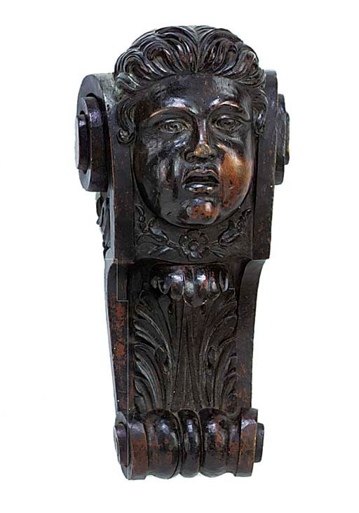 A Carved limewood corbel