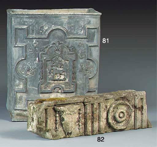 An English lead rectangular cistern