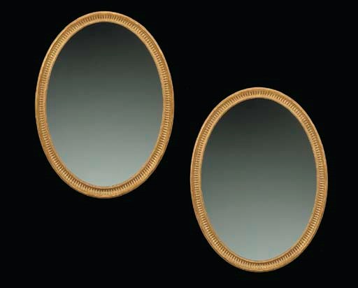 A PAIR OF GEORGE III GILTWOOD MIRRORS