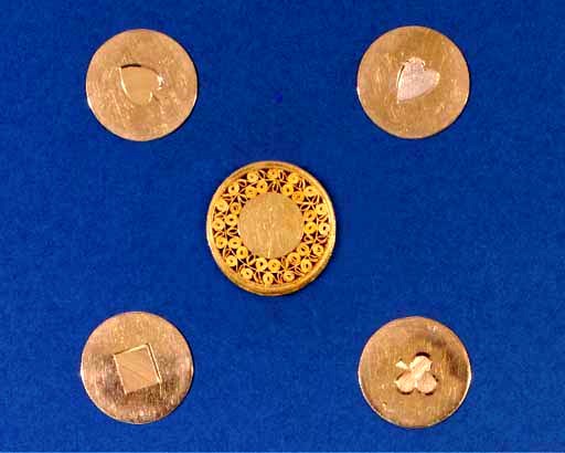 A gold filigree counter box