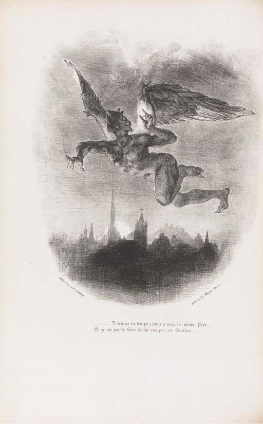 GOETHE, Johann Wolfgang von (1749-1832). Faust. Tragédie. Traduite en français par Albert Stapfer. Paris: Chez Motte et chez Sautelet, 1828.