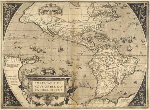 ORTELIUS, Abraham (1527-1598). Theatro de la tierra universal. Con sus declaraciones traduizadas d'el latin. Anvers: Christophe Plantin, 1588.