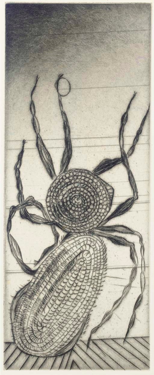 BOURGEOIS, Louise (1911). Ode à ma mère. Neuf pointes sèches originales. Paris: Editions du Solstice, 1995.