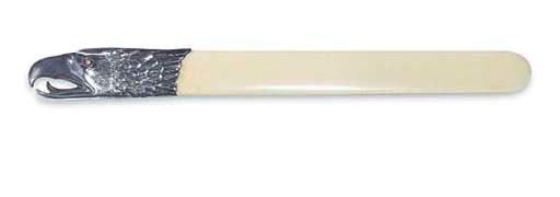 A SILVER PLATED AND IVORY PAPERKNIFE
