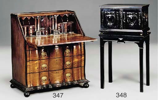 AN ANGLO-INDIAN EBONY COLLECTOR'S CABINET