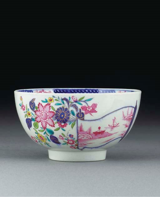 A Worcester Imari-pattern slop-bowl
