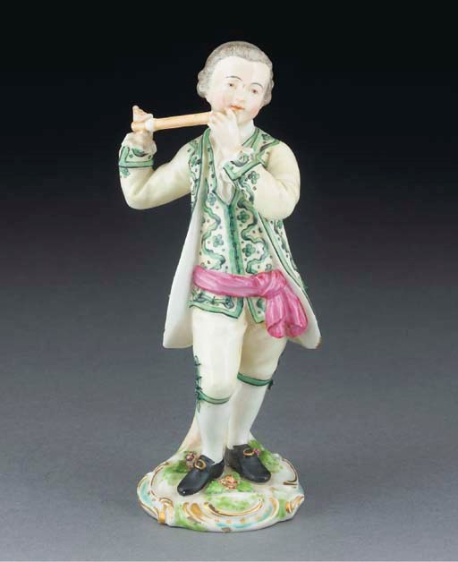 A Derby figure of a flautist