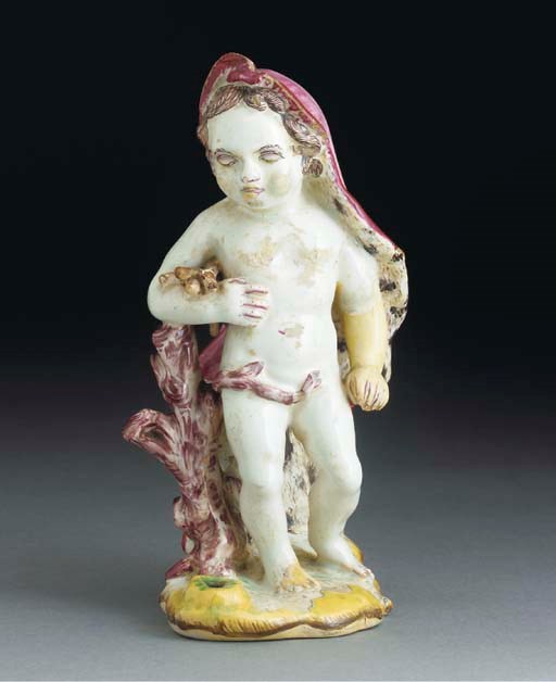A North European fayence figure of Winter