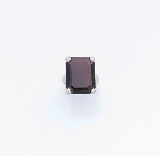 BAGUE TITANE ET DIAMANTS, PAR CHOPARD