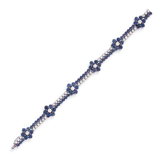 BRACELET SAPHIRS ET DIAMANTS