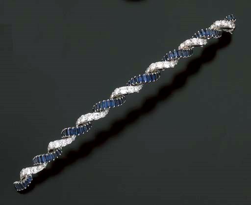 BRACELET SAPHIRS ET DIAMANTS