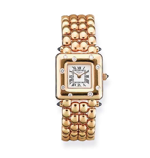 MONTRE BRACELET DE DAME OR ET DIAMANTS, PAR CHOPARD