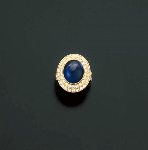 BAGUE "STREZA" SAPHIR ET DIAMANTS, PAR VAN CLEEF & ARPELS