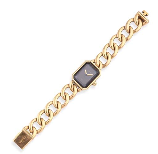 MONTRE BRACELET DE DAME "PREMIERE" EN OR, PAR CHANEL