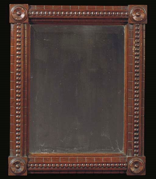 THREE VICTORIAN MAHOGANY WALL MIRRORS,