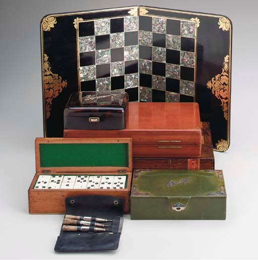 A GROUP OF GAMEBOARDS AND MISCELLANEOUS PLAYING PIECES,