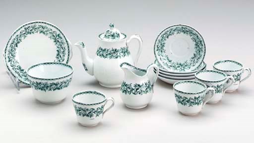 AN ASSEMBLED GROUP OF TRANSFER DECORATED EARTHENWARE CHILDREN'S TEAWARES,