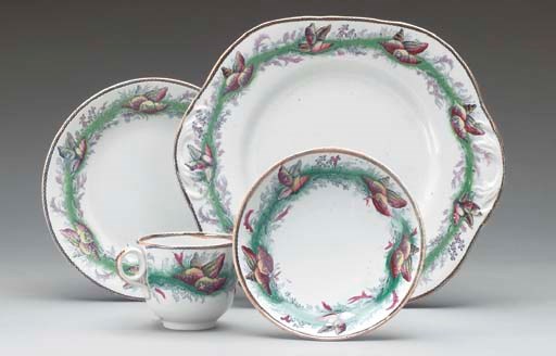 A STAFFORDSHIRE (T. TILL & SON) IRONSTONE PART DESSERT SERVICE,